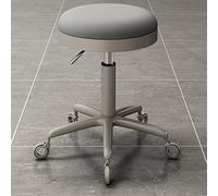 Tabouret pivotant réglable en hauteur à roulettes rond tabouret en cuir chaise de salle à manger chaise de bureau chaise de bureau tabouret roulant pour cuisine salon spa clinique progress