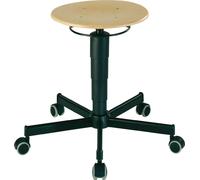 Bimos bimos Allround tabouret avec roulettes, bois, hauteur d'assise 450-650 mm Quantité:1