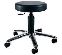 Tabouret pivotant 'TEC 70' chrome, noir