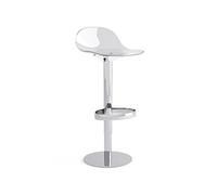 Tabouret pivotante 360 ACADEMY structure métal assise plastique transparent