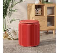 Tabouret pliable avec coussin en polyuréthane, chaise ronde en papier, forte force de charge, peut être utilisé comme table d'appoint, idéal pour la maison, les fêtes, les expositions, les centres