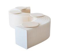 Tabouret pliable en accordéon en papier - Canapé télescopique en papier - Repose-pieds relaxant - Idéal pour le bureau, la réception, le salon et le centre commercial - Design compact et polyvalent