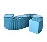 Tabouret pliable en accordéon en papier, repose-pieds relaxant pour bureau, salle de réception, salon et centre commercial, léger et portable, design peu encombrant