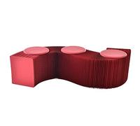 Tabouret pliable en accordéon - Repose-pieds en papier pour bureau, salle de réception, salon et centre commercial - Design compact et élégant