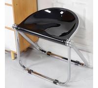 Tabouret pliable en acrylique ergonomique empilable sans accoudoirs pour balcon, bureau petit espace