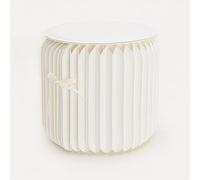 Tabouret pliable en papier nid d'abeille avec coussin en cuir, meuble portable pour décoration de chambre à coucher et salon