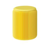 Tabouret pliable en papier nid d'abeille avec coussin - Tabouret portable et banc léger - Jaune - 32 x 40 cm - Pour la maison, le bureau, l'extérieur et les événements