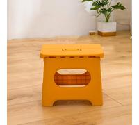 Tabouret Pliable en Plastique Portable pour Enfants et Adultes - Utilisation dans la Cuisine, Chambre à Coucher, Tabouret Pliant pour Enfants avec poignée, Pique-Nique, Salle de Bain, Jaune,