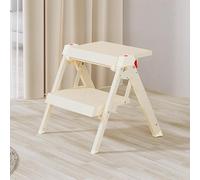 Tabouret pliable multifonction 3 en 1 portable 2/3/4 marches pour cuisine, chambre à coucher, bureau, magasin, compact et polyvalent (43 x 38,6 cm)