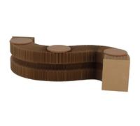 Tabouret pliable multifonction en papier - Pouf polyvalent et repose-pieds pour salon, entrée, couloirs et chambres - Solution de siège marron peu encombrante