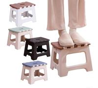 Tabouret pliable portable, antidérapant et ergonomique pour la maison, le bureau et les activités de plein air (bleu)