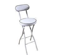 Tabouret pliable portable avec dossier et repose-pieds, siège rembourré pour plus de confort, idéal pour la cuisine, la maison, le jardinage et le café