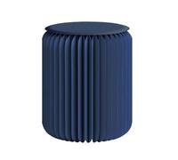 Tabouret pliable portable en nid d'abeille avec coussin Bleu élégant Chaise pliante Assemblage facile Design compact pour la maison et l'extérieur 36 x 44 cm