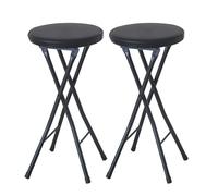 Tabouret pliable portable sans dossier, solution gain de place pour cuisine, bar ou salle de loisirs - Design léger et compact pour un rangement facile