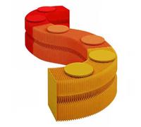 Tabouret pliable réglable en accordéon en papier kraft avec coussin - Banc extensible pour sièges supplémentaires