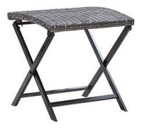 Tabouret pliable résine tressée gris Gris G