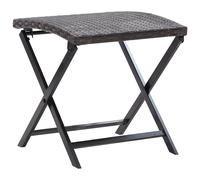Vidaxl Tabouret Pliable Résine Tressée Marron Marron