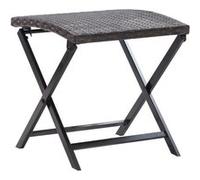 Vidaxl Tabouret Pliable Résine Tressée Marron Marron