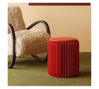 Tabouret Pliable Tabouret en Papier Pliant pour la Maison, Chaise accordéon rétractable Portable, Chaussures à Langer d'entrée de canapé de Bureau(Red,32x30cm/12.6x11.8)
