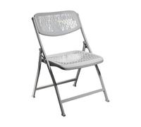 Tabouret Pliant avec Dossier 46 Cm, Carré Tabouret Haut Pliant Portable Extérieur pour Adultes(Gray)