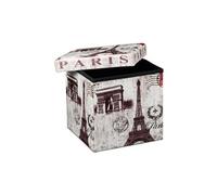 Tabouret pliant coffre de rangement banc pliable 38 x 38 cm