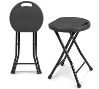 Tabouret pliant de qualité supérieure - Charge maximale : 250 kg - Tabouret pliable portable avec poignée de transport - Tabouret léger et durable avec pieds antidérapants - Pour jardin, intérieur