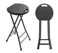 Tabouret pliant de qualité supérieure - Charge maximale : 250 kg - Tabouret pliable portable avec poignée de transport - Tabouret léger et durable avec pieds antidérapants - Pour jardin, intérieur