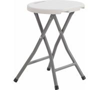 Tabouret pliant EDM 73798 blanc 33 x 30 x 45 cm