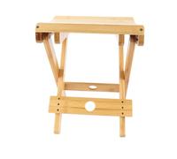 Tabouret Pliant en Bambou Durable et Portable pour Le Bain, Le Rasage, Le Repos, la Pêche, 12,4 X 11,2 X 11 Pouces
