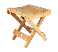 Tabouret Pliant en Bambou Naturel de 11,4 X 11,0 X 10,2 Pouces, Marchepied Pliable en Bambou Portable, Repose-pieds de Douche à Raser, Petite Chaise Pliable pour Jardin, Salle de Bain, Balcon,(#1)