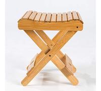 Tabouret Pliant en Bois de Bambou, Siège Portable, Escabeau Multifonctionnel pour Salle de Bain et Douche, Tabouret Carré(#1)