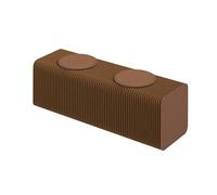 Tabouret Pliant en Papier avec Coussin en Polyuréthane,Banc Pliant,Épaisseur Pliée:8Cm,10Cm,15Cm Et 20Cm,Idéal pour Décorer Un Salon,Une Salle À Manger Ou Un Bureau Brown-2seats