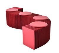 Tabouret pliant en papier portable design accordéon compact pour bureau, salon et espaces publics