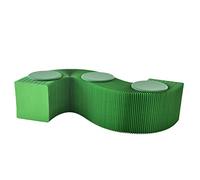 Tabouret pliant en papier portable design accordéon compact pour bureau, salon et espaces publics