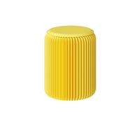 Tabouret pliant en papier, tabouret à structure en nid d'abeille, en papier kraft avec coussin en PU Conception peu encombrante for un rangement pratique Convient aux salons, aux bu yellow 32x32x40cm
