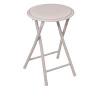 Tabouret pliant en PVC ""Elisa"" Atmosphera - Beige - Par 1