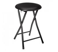 Tabouret pliant en PVC ""Elisa"" Atmosphera - Noir - Par 1 - Noir -