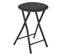 Tabouret pliant en velours ""Mélissa"" Atmosphera - Noir - Par 1