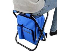 Tabouret Pliant Et Portable De Camping,Siège D'Extérieur Pliable Avec Sac Isotherme | Chaise De Jardin Avec Un Sac Réfrigérant Isotherme | Pour Jardin, Camping, Plages, Voyages, Pêche, Balcon Et Extér