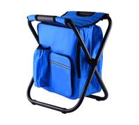 Tabouret Pliant Et Portable De Camping - Tabouret Portable Avec Un Sac Réfrigérant Isotherme | Chaise De Randonnée Avec Sac À Dos - Pour Jardin, Camping, Plages, Voyages, Pêche, Balcon Et Extérieur