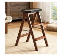Tabouret Pliant for Usage Domestique Structure en Bois Massif Chaise Pliante à Pieds Hauts Repose-pieds Assise Large Hauteur D'assise 65 Cm Ferrures Métalliques Renforcées Structure Triangulaire