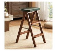 Tabouret Pliant for Usage Domestique Structure en Bois Massif Chaise Pliante à Pieds Hauts Repose-pieds Assise Large Hauteur D'assise 65 Cm Ferrures Métalliques Renforcées Structure Triangulaire