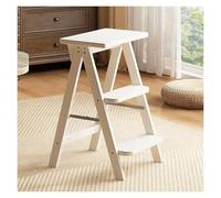 Tabouret Pliant for Usage Domestique Structure en Bois Massif Chaise Pliante à Pieds Hauts Repose-pieds Assise Large Hauteur D'assise 65 Cm Ferrures Métalliques Renforcées Structure Triangulaire