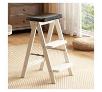 Tabouret Pliant for Usage Domestique Structure en Bois Massif Chaise Pliante à Pieds Hauts Repose-pieds Assise Large Hauteur D'assise 65 Cm Ferrures Métalliques Renforcées Structure Triangulaire