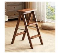 Tabouret Pliant for Usage Domestique Structure en Bois Massif Chaise Pliante à Pieds Hauts Repose-pieds Assise Large Hauteur D'assise 65 Cm Ferrures Métalliques Renforcées Structure Triangulaire