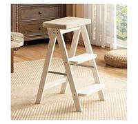 Tabouret Pliant for Usage Domestique Structure en Bois Massif Chaise Pliante à Pieds Hauts Repose-pieds Assise Large Hauteur D'assise 65 Cm Ferrures Métalliques Renforcées Structure Triangulaire