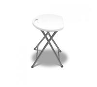 Tabouret pliant - GH91 - Résine et Acier - 31x45cm - Blanc - Supporte jusqu'à 150kg