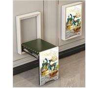 Tabouret pliant mural en cuir PU avec siège à langer invisible, capacité de 150 kg, design compact pour douche ou entrée