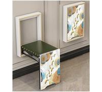 Tabouret pliant mural en cuir PU avec siège à langer invisible, capacité de 150 kg, design compact pour douche ou entrée