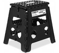 Tabouret Pliant Noir 45cm, Marchepied Pied Pliable BM TOOLS BMT-MP45-NOIR - 150kg Capacité, Léger et Compact pour Adulte/Enfant